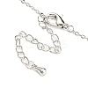 Pea Shaped Plastic Imitation Pearl Pendant Necklace with Brass Cable Chains LS-NJEW-F316-01P-3