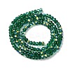 Electroplate Transparent Glass Beads Strands EGLA-A046-01A-18-3