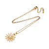 304 Stainless Steel Pendant Necklaces NJEW-T018-25G-3