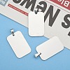 Tarnish Resistant Rectangle Tag Pendants LS-STAS-H061-04-6