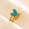 304 Stainless Steel Heart Cuff Rings QJ7925-5-1