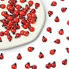 100Pcs 2 Styles Ladybug Resin Cabochons MRMJ-YW0001-079-2