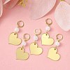 Acrylic Heart Pendant Decoration HJEW-JM01306-4