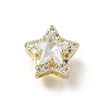 Brass Micro Pave Cubic Zirconia Beads KK-D379-01G-03-1