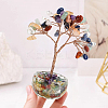 1Pc Natural Mixed Gemstone Chips Tree of Life Decorations DJEW-DJ0001-08A-3