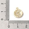 Brass Micro Pave Cubic Zirconia Charms KK-D071-02G-3