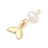 Natural Cultured Freshwater Pearl & Brass Pendants KK-U062-15G-2