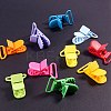 80Pcs 20 Colors Eco-Friendly Plastic Baby Pacifier Holder Clip KY-PH0007-03-4