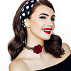 6Pcs 6 Colors Velvet Flower Collar Choker Necklaces Set NJEW-FI0001-09-6