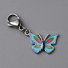 Butterfly Alloy Enamel Pendant Decoration HJEW-WH0042-73E-1
