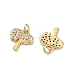 Brass Micro Pave Clear Cubic Zirconia Charms CU-CBAF0F8-15G-2