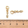 Brass Pave Clear Cubic Zirconia Musical Note Connector Charms KK-H515-15G-3