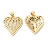 Real 16K Gold Plated Brass Micro Pave Clear Cubic Zirconia Pendants ZIRC-L103-027G-01-1
