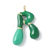 Brass Enamel Pendants KK-E093-03G-R-01-1
