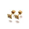 Ion Plating(IP) 304 Stainless Steel Stud Earrings EJEW-A118-16G-02-4