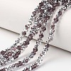 Electroplate Transparent Glass Beads Strands EGLA-A034-T4mm-M14-1