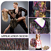 10M Polyester Fringe Ribbon with PET Tassels Trimming SRIB-WH0011-191-6