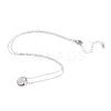 Brass Micro Pave Clear Cubic Zirconia Pendant Necklaces NJEW-L170-04P-2