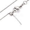 Brass Box Chain Necklaces for Women NJEW-G084-09P-2