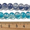 Transparent Crackle Baking Paint Glass Beads Strands DGLA-T003-01A-M-3