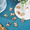 10Pcs UV Plating Alloy Pendants ALRI-TADJ0001-02-3