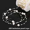 10M Acrylic Imitation Pearl Beaded Trim Garland Strand AJEW-YW0001-46-4