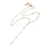 304 Stainless Steel Rectangle Link Chain Y Necklaces for Women NJEW-Z085-02G-2