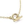 Rotated Hourglass Flat Round Alloy Pendant Necklaces for Women LS-NJEW-G131-01D-3