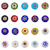 100Pcs Flat Round Handmade Millefiori Glass Beads LK-HY0001-02-1
