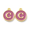 Golden Plated Alloy Enamel Charms ENAM-XCP0001-13C-1