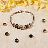 25Pcs 5 Colors Ion Plating(IP) Frosted 201 Stainless Steel European Beads STAS-SZ0001-93-6