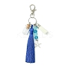 Glass & Nylon Tassels Pendant Decoration HJEW-JM03107-02-1