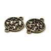 Tibetan Style Zinc Alloy Connector Charms FIND-WH0145-29AB-2