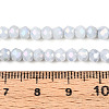 Anti-Tarnish Electroplate Rondelle Glass Beads Strands X-EGLA-T021-4mm-17-01-4