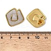 Rhombus 201 Stainless Steel Enamel Stud Earrings EJEW-Z151-12G-01-7