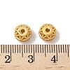 Matte Gold Color 925 Sterling Silver Micro Pave Cubic Zirconia Beads STER-R014-14G-2