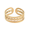Ion Plating(IP) 304 Stainless Steel Open Cuff Ring STAS-S125-10G-2
