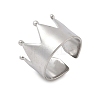 304 Stainless Steel Open Cuff Rings for Women RJEW-A079-09A-P-4