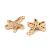 Brass Micro Pave Clear Cubic Zirconia Charms KK-C155-24G-2