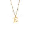 304 Stainless Steel Letter Pendant Necklaces NJEW-LP0001-53E-G-1
