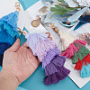 3Pcs 3 Styles Polyester Tassel Big Pendant Decorations HJEW-GO0001-16-3