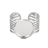 304 Stainless Steel Cuff Ring Components SA-CBA82C8-03C-P-2