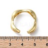 Rack Plating Brass Twist Wave Open Cuff Rings for Women RJEW-Q777-08G-4