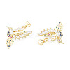 Brass Micro Pave Colorful Cubic Zirconia Pendants X-ZIRC-N039-269-3