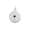 925 Sterling Silver Micro Pave Cubic Zirconia Pendants STER-D309-01G-S-1