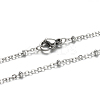 Tarnish Resistant 304 Stainless Steel Rolo Chains Necklaces LS-NJEW-O083-B-07P-1