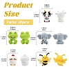 10Pcs 5 Styles Food Grade Eco-Friendly Silicone Focal Beads SIL-YW0001-80-2