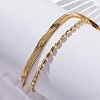304 Stainless Steel Multi-strand Bracelet BJEW-I304-02G-2