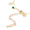 Brass Enamel Pendant Anklets & Bracelets & Necklaces Jewelry Sets SJEW-JS01149-4