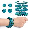 117Pcs 4 Styles Synthetic Yellow Turquoise(Jasper) Beads Strands TURQ-AR0001-22-4